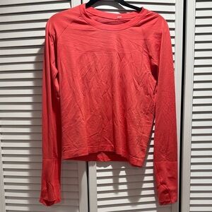 lululemon athletica Vibrant Red Long Sleeve swiftly